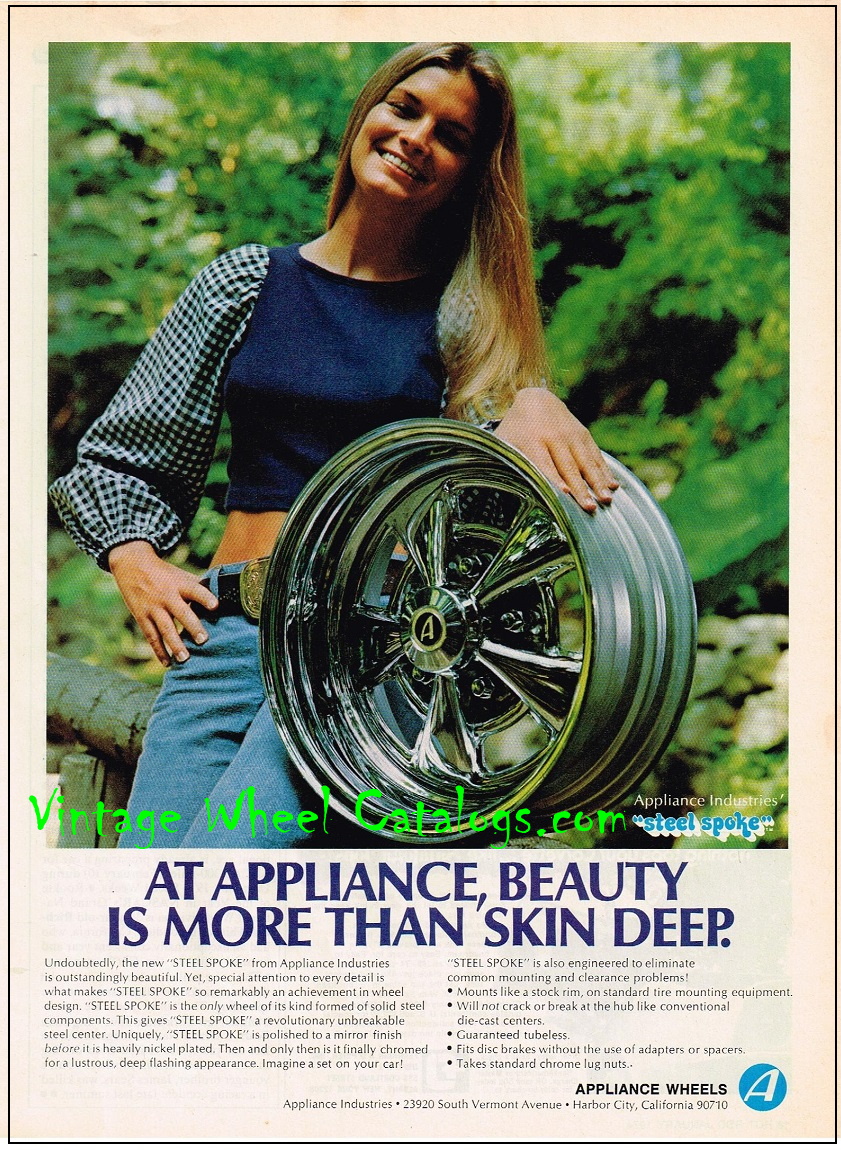 1974 Appliance Wheels Vintage Steel Spoke Ad Beauty is More Than Skin Deep